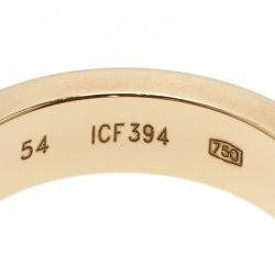 Louis Vuitton Empreinte Alliance Yellow Gold Band Ring Size 54