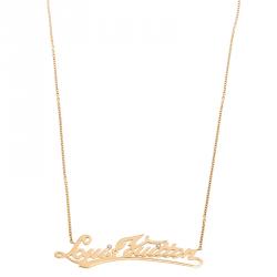 Louis Vuitton Signature Diamond Gold Necklace