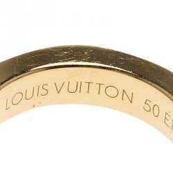 Louis Vuitton Clous Diamond Yellow Gold Ring Size 50