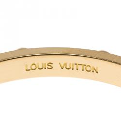 Louis Vuitton Clous Yellow Gold Bangle Bracelet Size 17CM