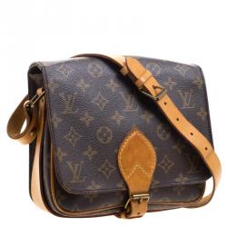 Pre Owned Louis Vuitton Monogram Canvas Cartouchiere MM Bag