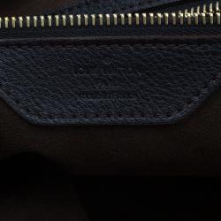 Pre Owned Louis Vuitton Black Perforated Leather Large Mahina Hobo