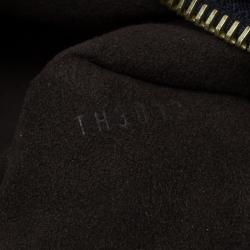 Pre Owned Louis Vuitton Black Perforated Leather Large Mahina Hobo