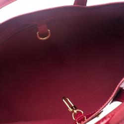 Pre Owned Louis Vuitton Red Monogram Vernis Wilshire PM Bag