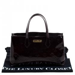 Pre Owned Louis Vuitton Amarante Monogram Vernis Wilshire PM Bag