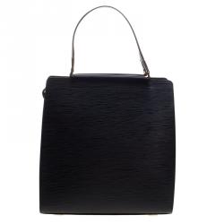 Pre Owned حقيبة لوي فيتون فيغاري جلد أيبي سوداء MM