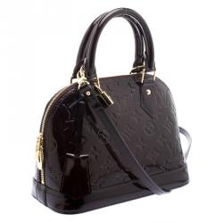 Pre Owned Louis Vuitton Amarante Monogram Vernis Alma BB Bag
