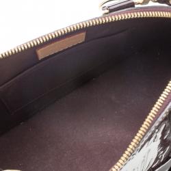 Pre Owned Louis Vuitton Amarante Monogram Vernis Alma BB Bag