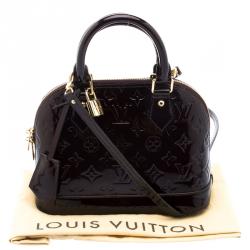 Pre Owned Louis Vuitton Amarante Monogram Vernis Alma BB Bag