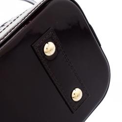Pre Owned Louis Vuitton Amarante Monogram Vernis Alma BB Bag