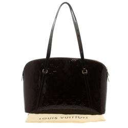 Pre Owned Louis Vuitton Amarante Monogram Vernis Avalon Zipped Bag