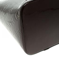 Pre Owned Louis Vuitton Amarante Monogram Vernis Avalon Zipped Bag