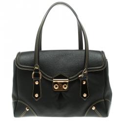 Pre Owned Louis Vuitton Black Suhali Leather L'Absolu De Voyage Bag