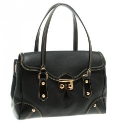 Pre Owned Louis Vuitton Black Suhali Leather L'Absolu De Voyage Bag