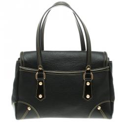 Pre Owned Louis Vuitton Black Suhali Leather L'Absolu De Voyage Bag