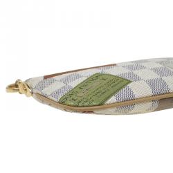 Pre Owned Louis Vuitton Damier Azur Canvas Trunk Labels Milla Pochette Accessoires