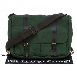 Pre Owned Louis Vuitton Green Monogram Canvas Mini Lin Sac Maman Bag