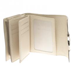 Pre Owned Louis Vuitton Ivory Epi Leather Joey Wallet