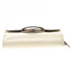 Pre Owned Louis Vuitton Ivory Epi Leather Joey Wallet
