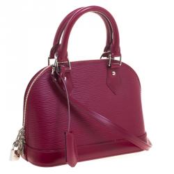Pre Owned Louis Vuitton Fuchsia Epi Leather Alma BB Bag