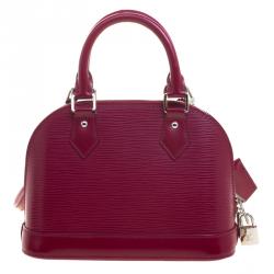 Pre Owned Louis Vuitton Fuchsia Epi Leather Alma BB Bag