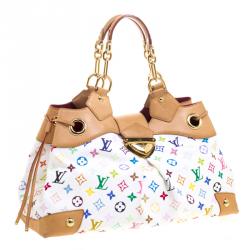 مملوكة مسبقًا حقيبة لوي فيتون ارسولا كانفاس مونوغرامي متعددة الألوان بيضاء