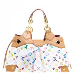 مملوكة مسبقًا حقيبة لوي فيتون ارسولا كانفاس مونوغرامي متعددة الألوان بيضاء