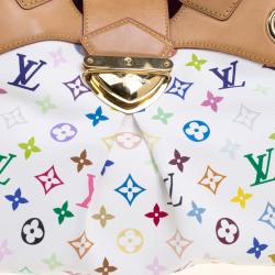 مملوكة مسبقًا حقيبة لوي فيتون ارسولا كانفاس مونوغرامي متعددة الألوان بيضاء