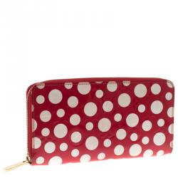 Louis Vuitton Red Monogram Vernis Limited Edition Yayoi Kusama Dots Wallet