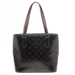 مملوكة مسبقًا Louis Vuitton Metallic Dark Grey Monogram Mat Stockton Bag