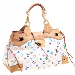 مملوكة مسبقًا Louis Vuitton White Multicolor Monogram Canvas Ursula Bag