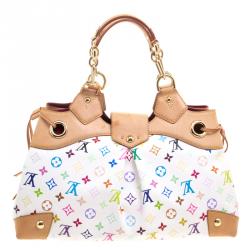مملوكة مسبقًا Louis Vuitton White Multicolor Monogram Canvas Ursula Bag