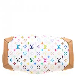 مملوكة مسبقًا Louis Vuitton White Multicolor Monogram Canvas Ursula Bag