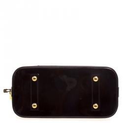 Pre Owned Louis Vuitton Amarante Monogram Vernis Alma PM Bag