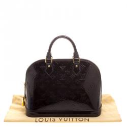 Pre Owned Louis Vuitton Amarante Monogram Vernis Alma PM Bag