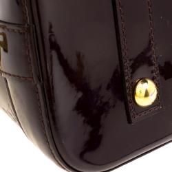 Pre Owned Louis Vuitton Amarante Monogram Vernis Alma PM Bag