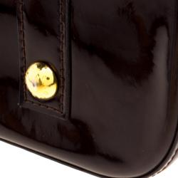 Pre Owned Louis Vuitton Amarante Monogram Vernis Alma PM Bag