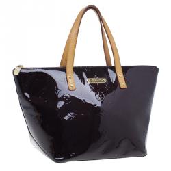 Pre Owned Louis Vuitton Amarante Monogram Vernis Bellevue PM