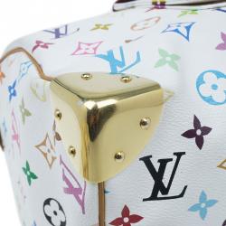 مملوكة مسبقًا Louis Vuitton White Monogram Canvas Multicolore Speedy 30