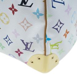 مملوكة مسبقًا Louis Vuitton White Monogram Canvas Multicolore Speedy 30