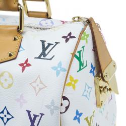 مملوكة مسبقًا Louis Vuitton White Monogram Canvas Multicolore Speedy 30
