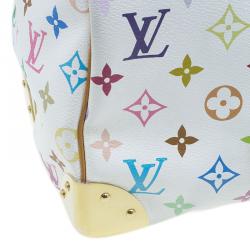 مملوكة مسبقًا Louis Vuitton White Monogram Canvas Multicolore Speedy 30