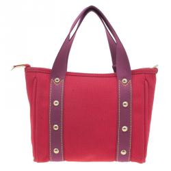 Pre Owned حقيبة لوي فيتنون كاباس كانفاس أنتيغوا أحمر PM