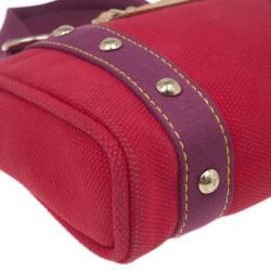 Pre Owned حقيبة لوي فيتنون كاباس كانفاس أنتيغوا أحمر PM