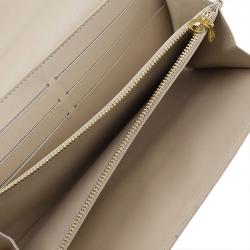 Pre Owned Louis Vuitton Citrine Monogram Vernis Sarah Wallet