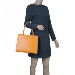 LOUIS VUITTON Womens Beige Epi Leather Croisette PM Handbag Tote Bag w LV  Logo