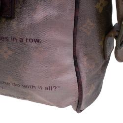 مملوكة مسبقًا Louis Vuitton Acid Monogram Canvas Limited Edition Richard Prince Graduate Jokes Tote