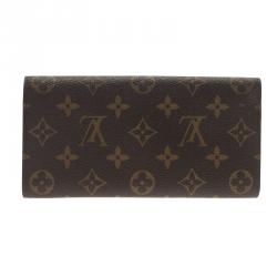 Pre Owned Louis Vuitton Brown Monogram Canvas Wallet