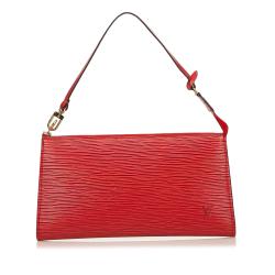 Louis Vuitton Rouge Epi Leather Pochette 
