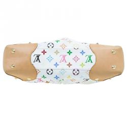 مملوكة مسبقًا حقيبة لوي فيتون جودى MM كانفاس أبيض مونوغرامي